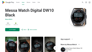 Messa Watch Digital Dw10 Black  Apps No Google Play